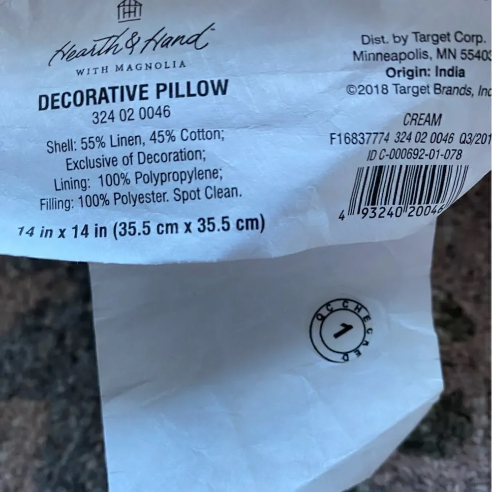 Hearth & Hand Magnolia Poinsettia Design Throw Pillow